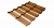 Металлочерепица модульная квинта Uno GL c 3D резом 0,45 Print Twincolor Nutwood